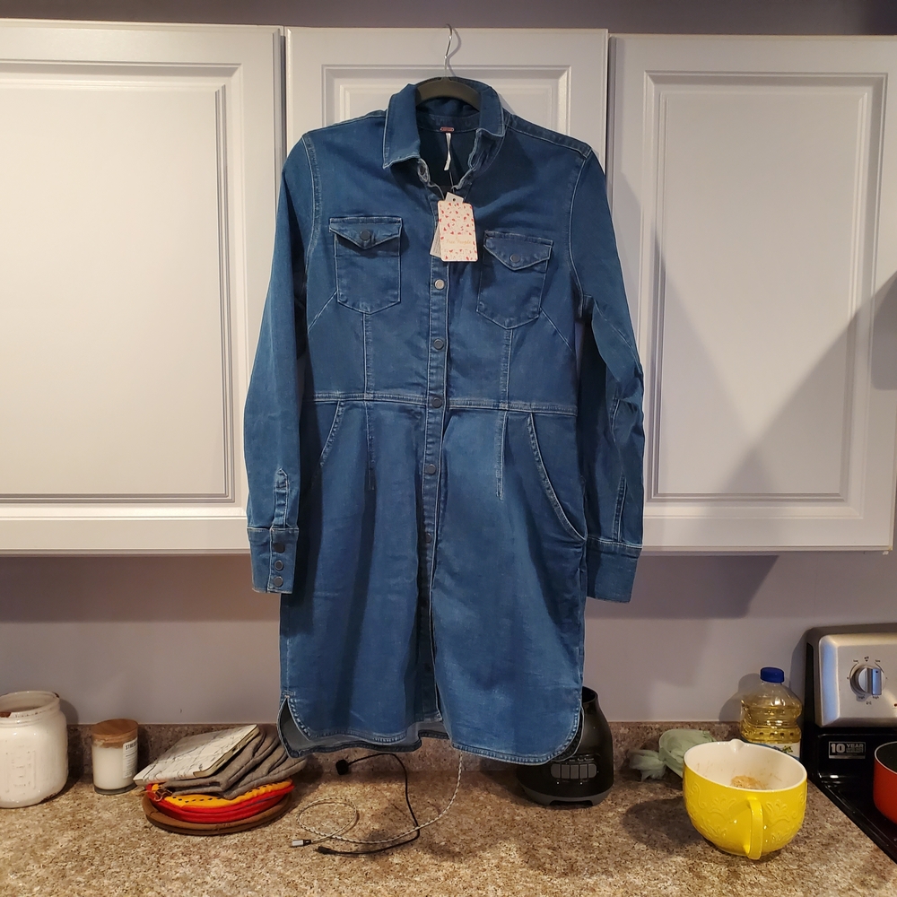 Free People Blue Denim Dress